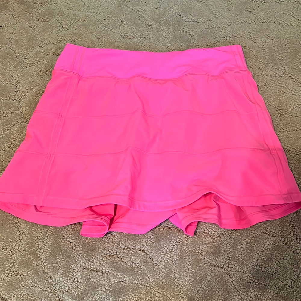 Lululemon pace rival mid rise skirt tall pink highlight